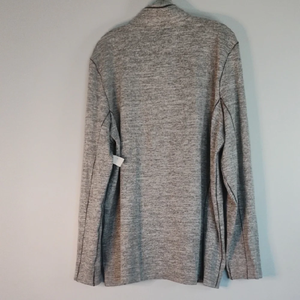 NWT Swiss Tech Men's Lightweight Heather Gray Quarter-Zip Pullover Sweater XL